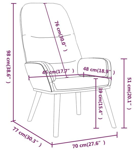 VidaXL Fekete Szövet Pihenőfotel - Modern Design