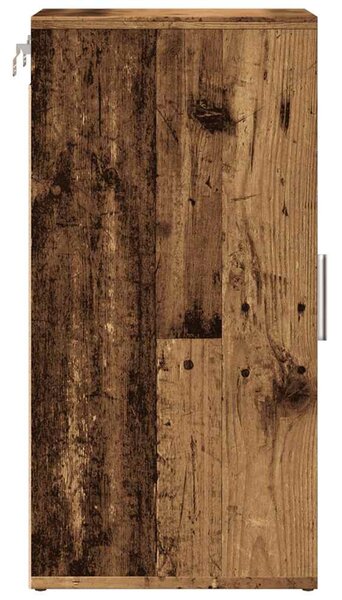 Antik fa színű szerelt fa cipősszekrény 32 x 35 x 70 cm