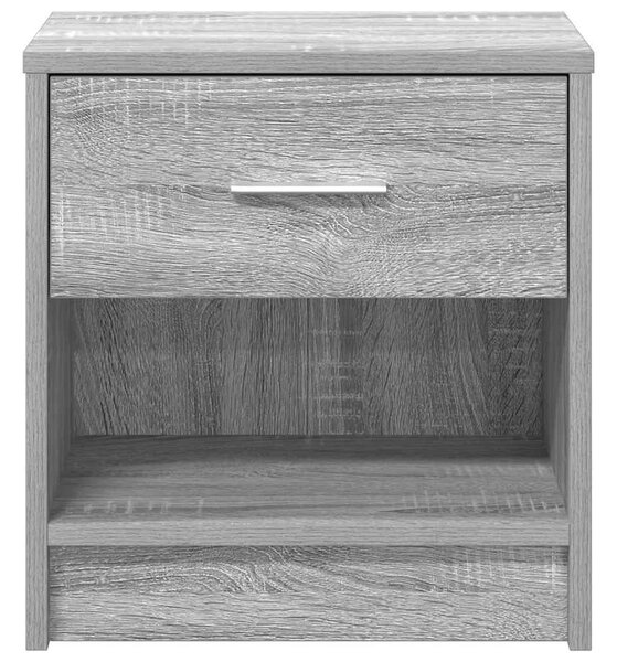 2 db szürke sonoma színű éjjeliszekrény fiókkal 39x28x41 cm