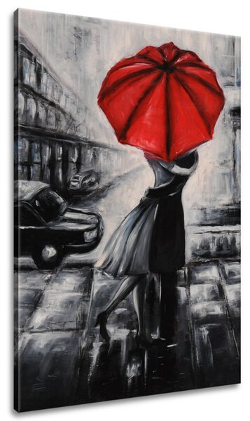 Gario Kézzel festett kép Vörös csók az esoben Méret: 70 x 100 cm