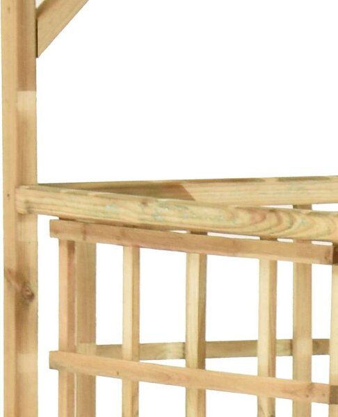 Impregnált fenyőfa kerti pergola 2 szemeteskukához