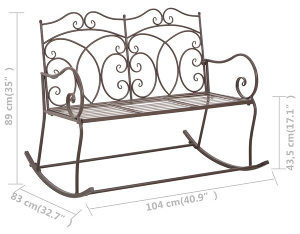 Barna antik vas kerti pad 104 cm
