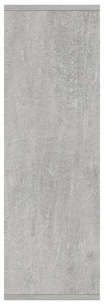 Betonszürke szerelt fa könyv-/tálalószekrény 50 x 25 x 80 cm