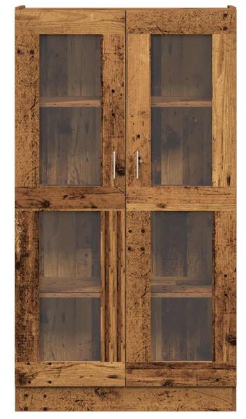 Antik fa színű szerelt fa magasszekrény 82,5 x 30,5 x 150 cm