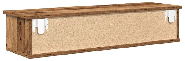 Antik fa színű szerelt fa faliszekrény 88x26x18,5 cm