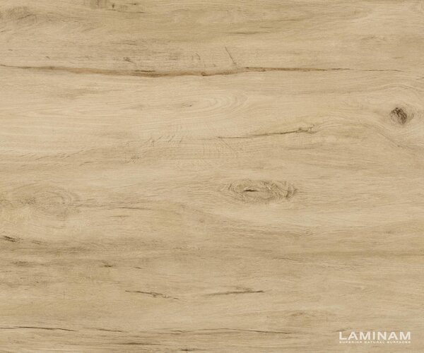 DELIFE Étkezőasztal Edge 300x100 kerámia Laminam® Sabbia tölgyszínű Estelar kerek fém fekete