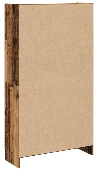 Antik fa színű szerelt fa magasszekrény 82,5 x 30,5 x 150 cm