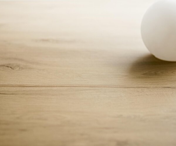DELIFE Étkezőasztal Edge 300x100 kerámia Laminam® Sabbia tölgyszínű Estelar kerek fém fekete