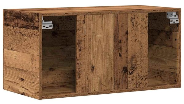 Antik fa színű szerelt fa faliszekrény 80x39x40 cm