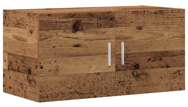 Antik fa színű szerelt fa faliszekrény 80x39x40 cm