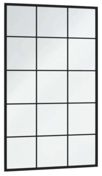 4 db Fekete Fém Fali Tükör - 100x60 cm