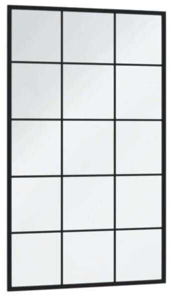 Tripla Fali Tükör - Fekete Fém Keret - 180x60 cm