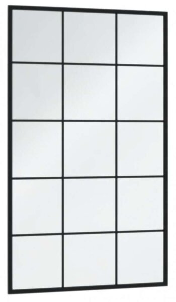 Tripla Fali Tükör - Fekete Fém Keret - 180x60 cm