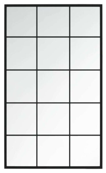 4 db Fekete Fém Fali Tükör - 100x60 cm