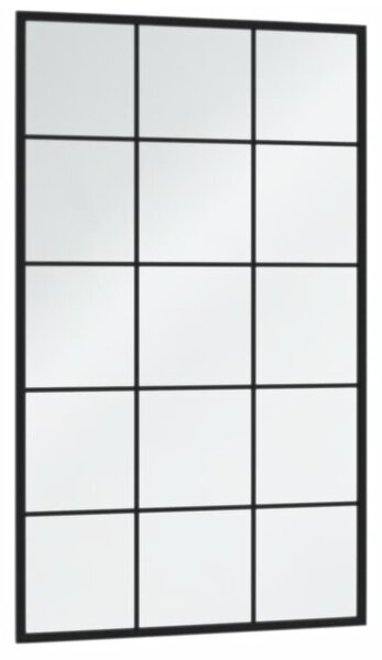 Tripla Fali Tükör - Fekete Fém Keret - 180x60 cm
