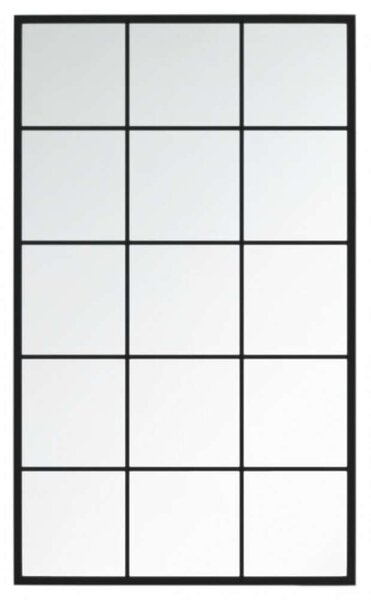 Tripla Fali Tükör - Fekete Fém Keret - 180x60 cm