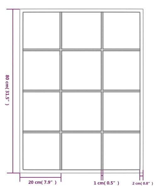 Modern Fém Fali Tükör Szett - 2 db - 80x60 cm - Fekete