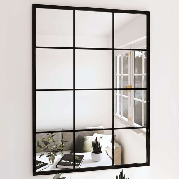 Tripla Fali Tükör - Fekete Fém Keret - 180x60 cm