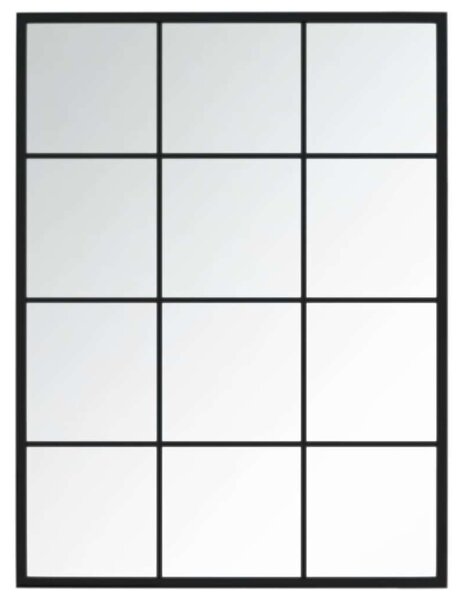 Tripla Fali Tükör - Fekete Fém Keret - 180x60 cm