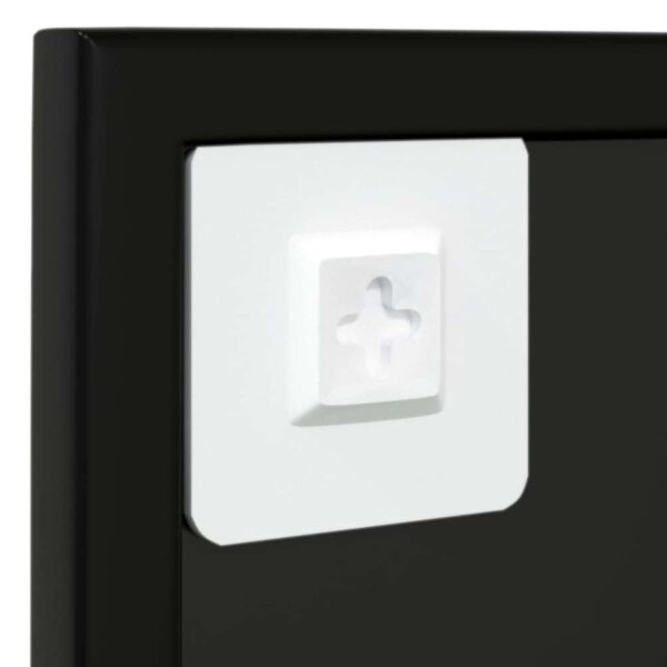 Modern Fém Fali Tükör Szett - 2 db - 80x60 cm - Fekete