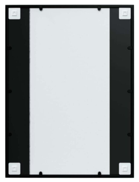 Modern Fém Fali Tükör Szett - 2 db - 80x60 cm - Fekete