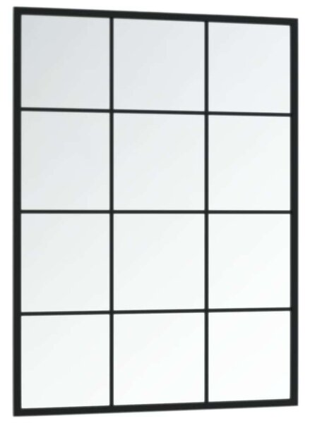 Tripla Fali Tükör - Fekete Fém Keret - 180x60 cm