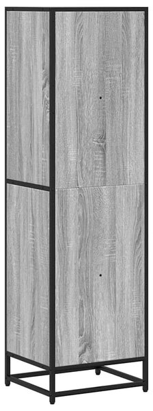 Szürke sonoma színű szerelt fa könyvszekrény 40x35x139 cm