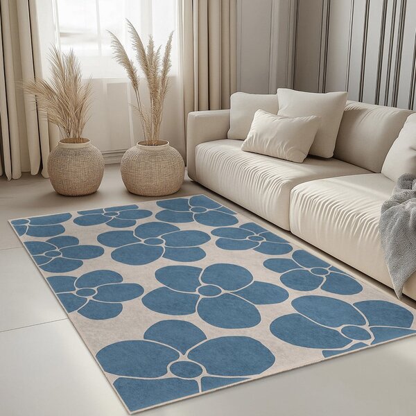 Kék mosható szőnyeg 60x100 cm Blue Meadow – Mila Home