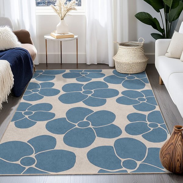 Kék mosható szőnyeg 60x100 cm Blue Meadow – Mila Home