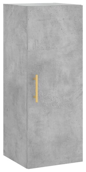 Modern Magas Szekrény - Beton Szürke - 34,5x34x180 cm