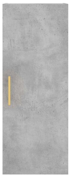 Modern Magas Szekrény - Beton Szürke - 34,5x34x180 cm
