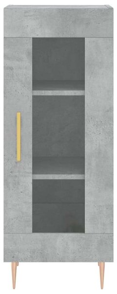 Modern Magas Szekrény - Beton Szürke - 34,5x34x180 cm