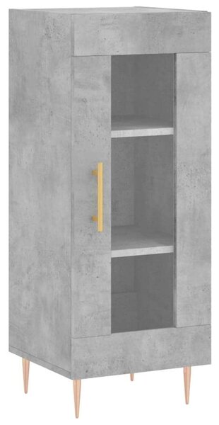 Modern Magas Szekrény - Beton Szürke - 34,5x34x180 cm