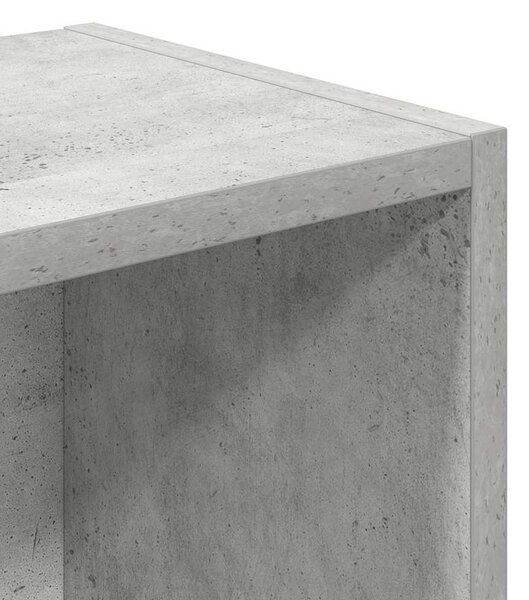 Betonszürke szerelt fa könyvespolc 31x24x77 cm