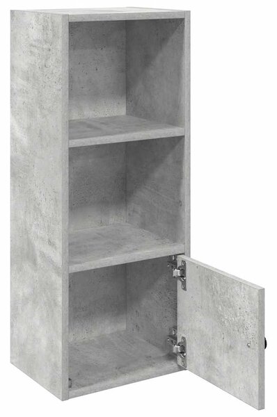 Betonszürke szerelt fa könyvespolc 31x24x77 cm