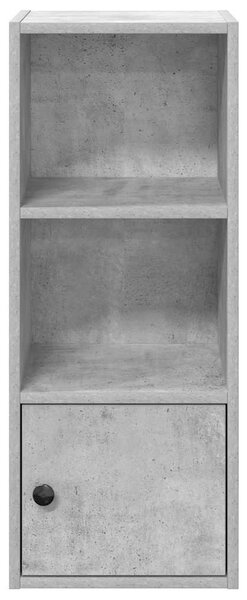 Betonszürke szerelt fa könyvespolc 31x24x77 cm