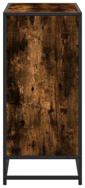 Füstös tölgy színű szerelt fa könyvszekrény 80,5x35x76 cm