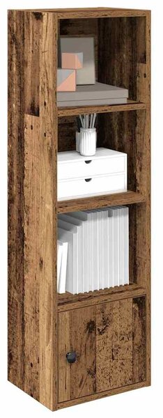 Antik fa színű szerelt fa könyvespolc 31x24x102 cm