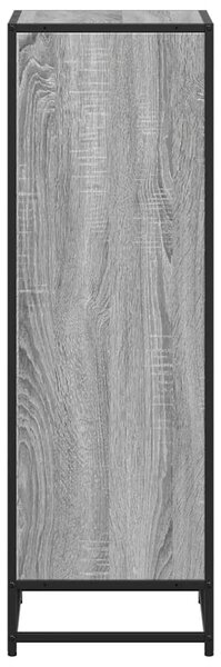 Szürke sonoma színű szerelt fa könyvszekrény 40x35x107,5 cm