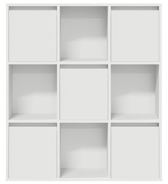 Fehér szerelt fa könyvespolc 89x24x101,5 cm