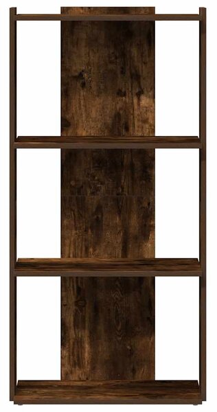 Könyvespolc 3 szintes füstölt tölgy 60x30x120 cm Műfűrészáru