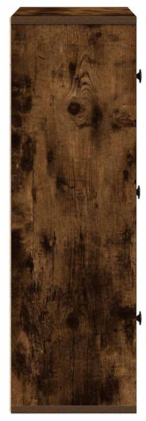 Füstös tölgy színű szerelt fa könyvszekrény 60x24x76,5 cm