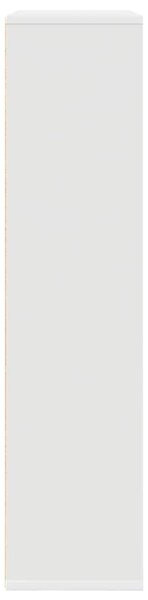 Fehér szerelt fa könyvespolc 89x24x101,5 cm