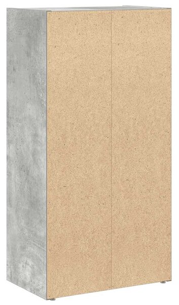 Betonszürke szerelt fa könyvespolc 40x24x77 cm