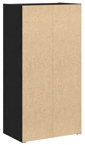 Könyvespolc fekete tölgy 40x24x77 cm Gépesített fa
