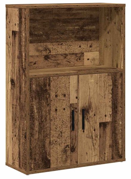 Antik fa színű szerelt fa könyvespolc 60x24x85 cm