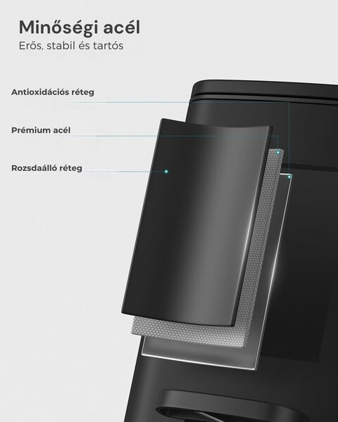 NORD fürdőszobai szemetes, 6 l, fekete SongmicsHome