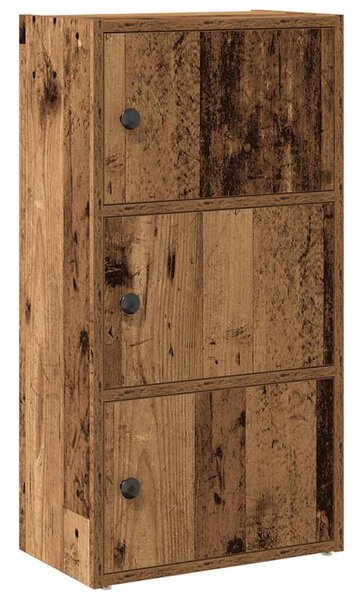 Antik fa színű szerelt fa könyvespolc 40x24x77 cm