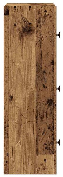 Antik fa színű szerelt fa könyvespolc 40x24x77 cm