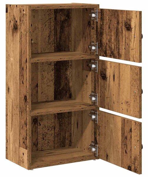 Antik fa színű szerelt fa könyvespolc 40x24x77 cm